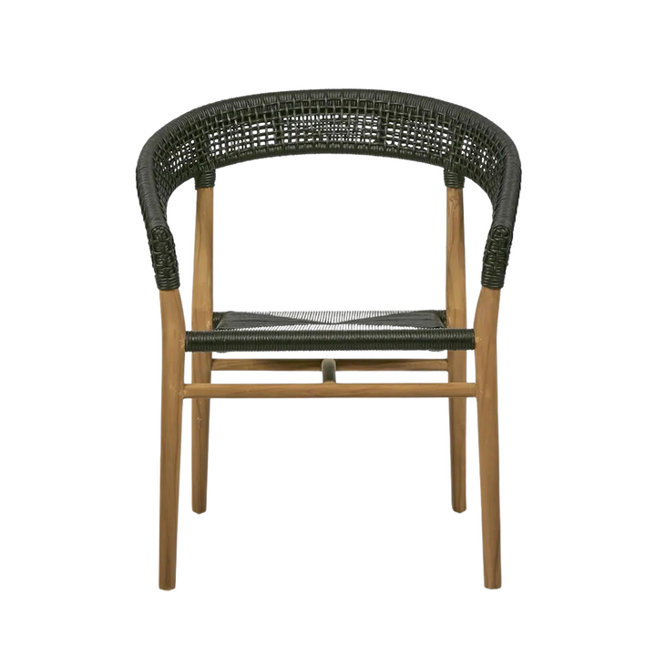 Cove Teak & Synthetic Dining Chair Black Outdoor