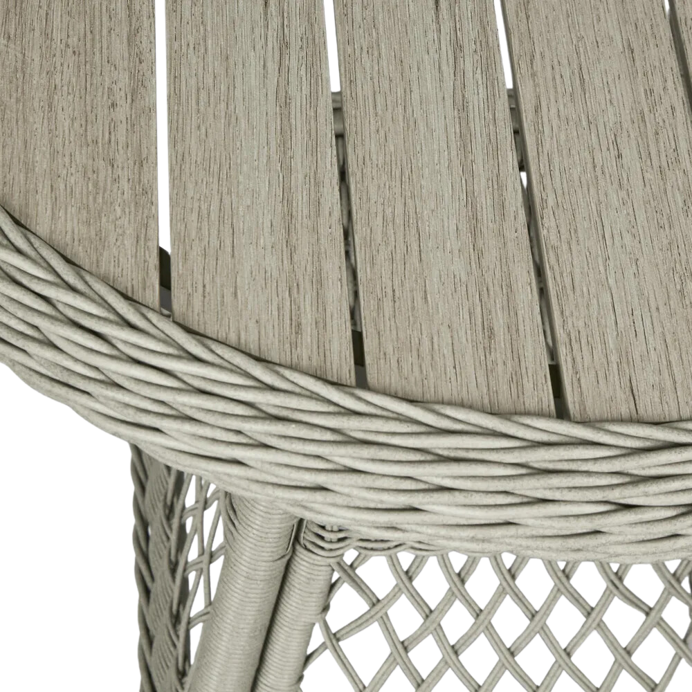 Marco Aluminium Synthetic Wicker Table Grey -Outdoor