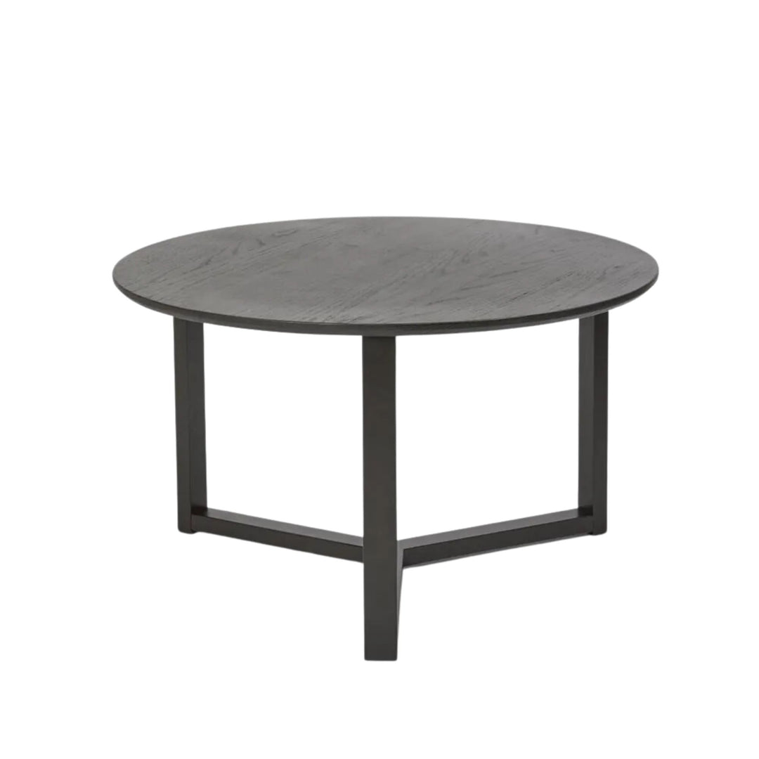 Oslo Round Oak Coffee Table Lacquered Finish