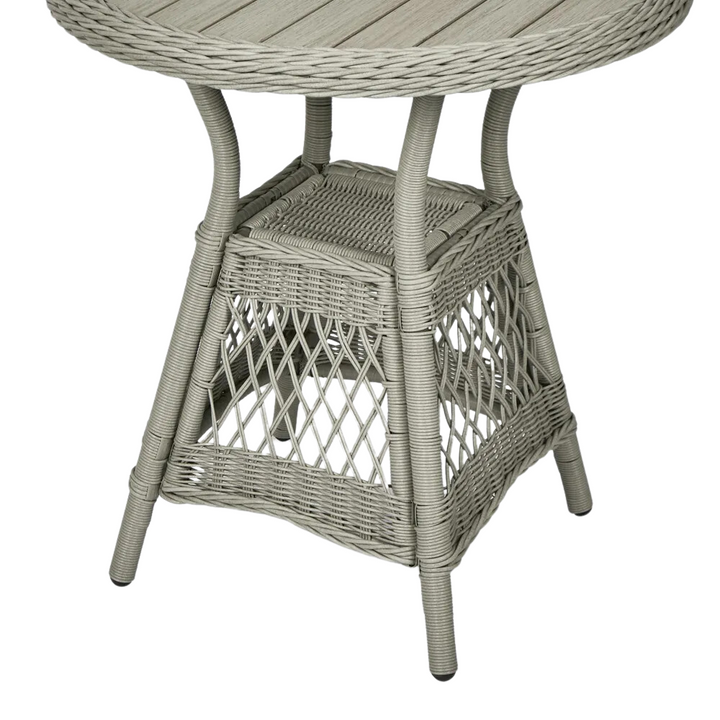 Marco Aluminium Synthetic Wicker Table Grey -Outdoor