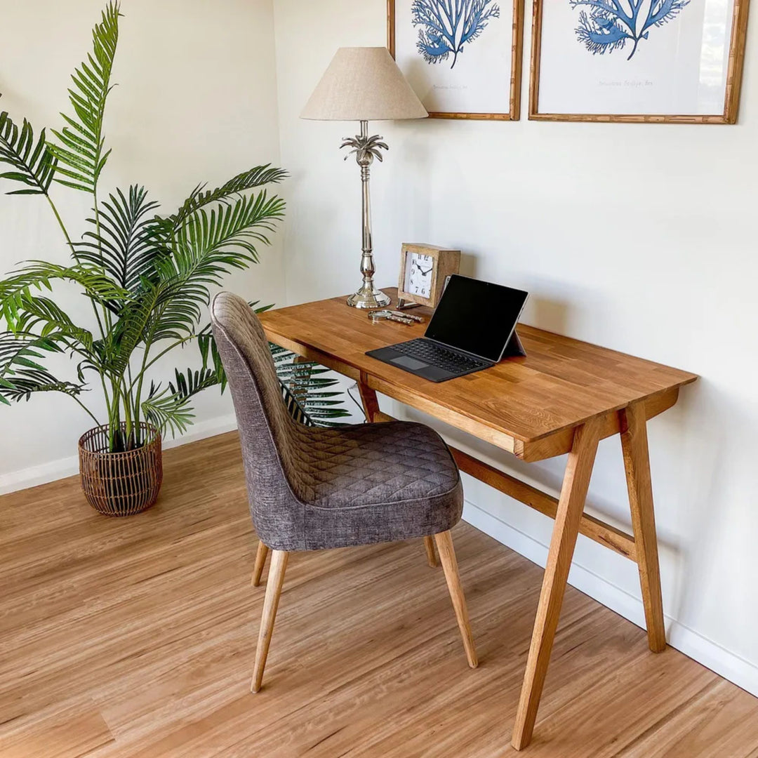 Oslo 2 Drawer Oak Desk Lacquered Finish