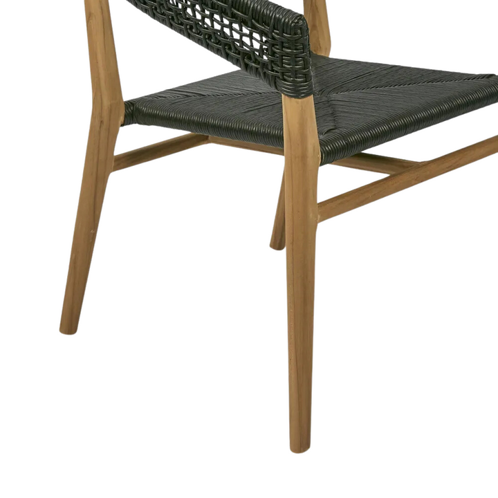 Cove Teak & Synthetic Dining Chair Black Outdoor