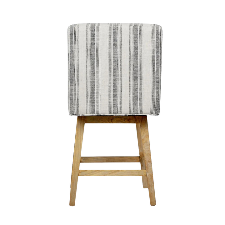 Cape Swivel Counter Stool Charcoal/White Stripe