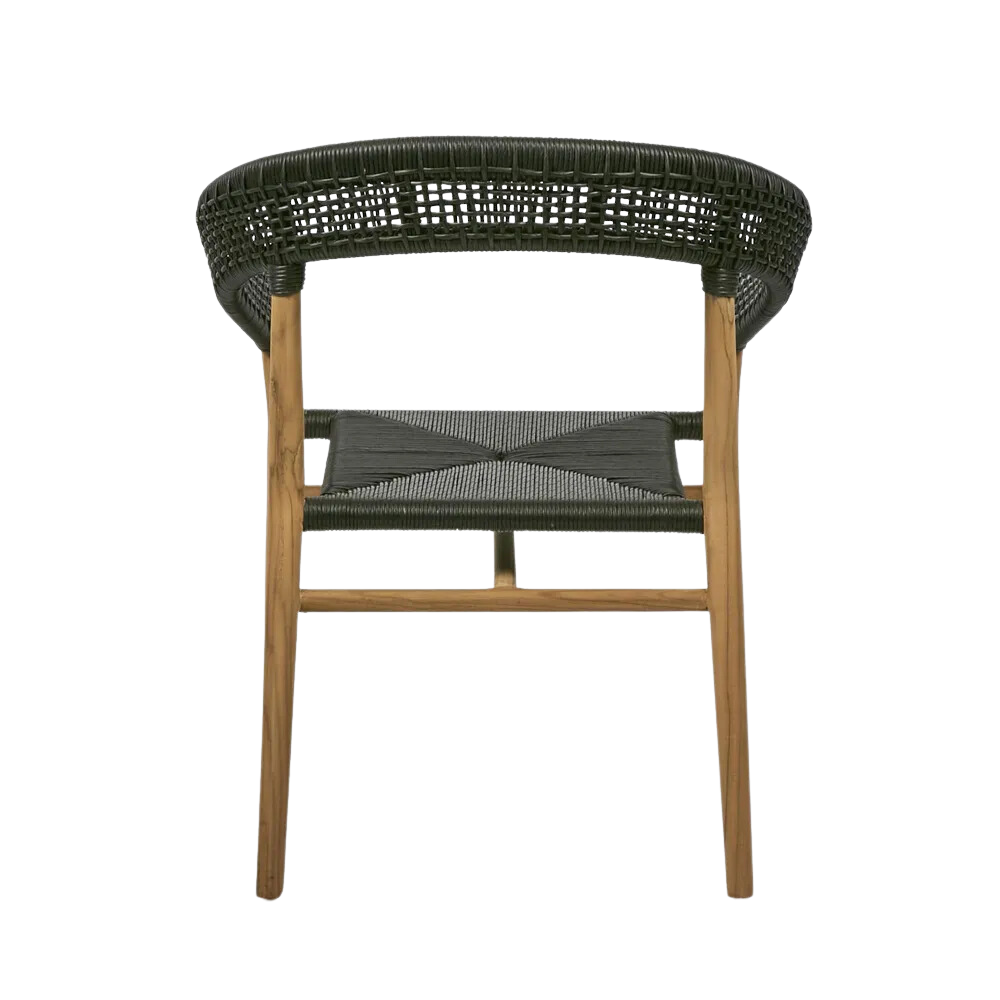 Cove Teak & Synthetic Dining Chair Black Outdoor