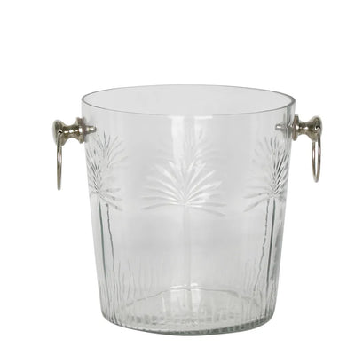 Minerva Palm Glass Ice Bucket Large