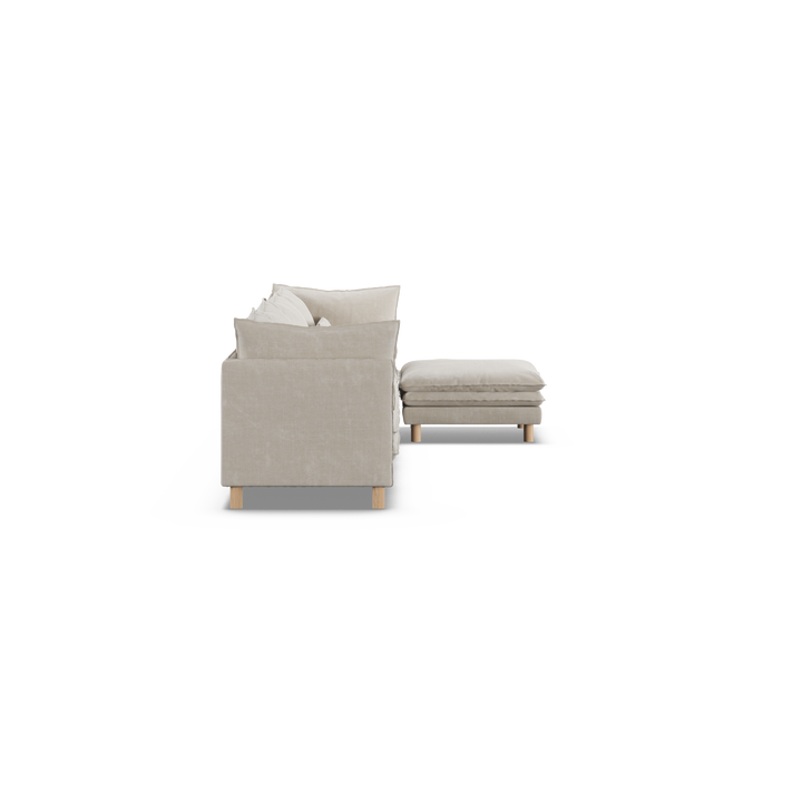 Aura 4 Seater with Chaise Natural