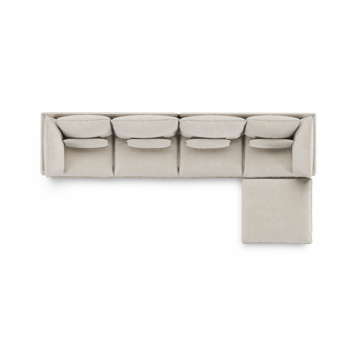 Aura 4 Seater with Chaise Natural
