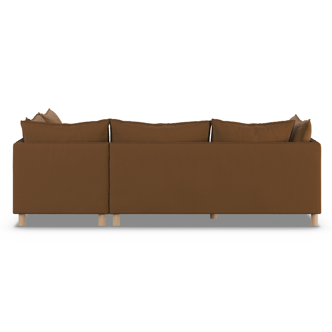 Aura 5 Seater Modular with Chaise Brown