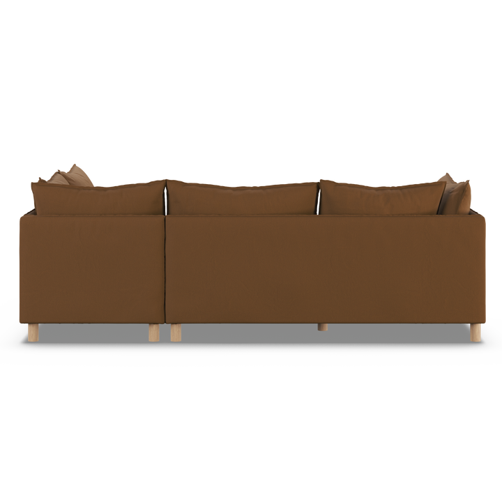 Aura 5 Seater Modular with Chaise Brown