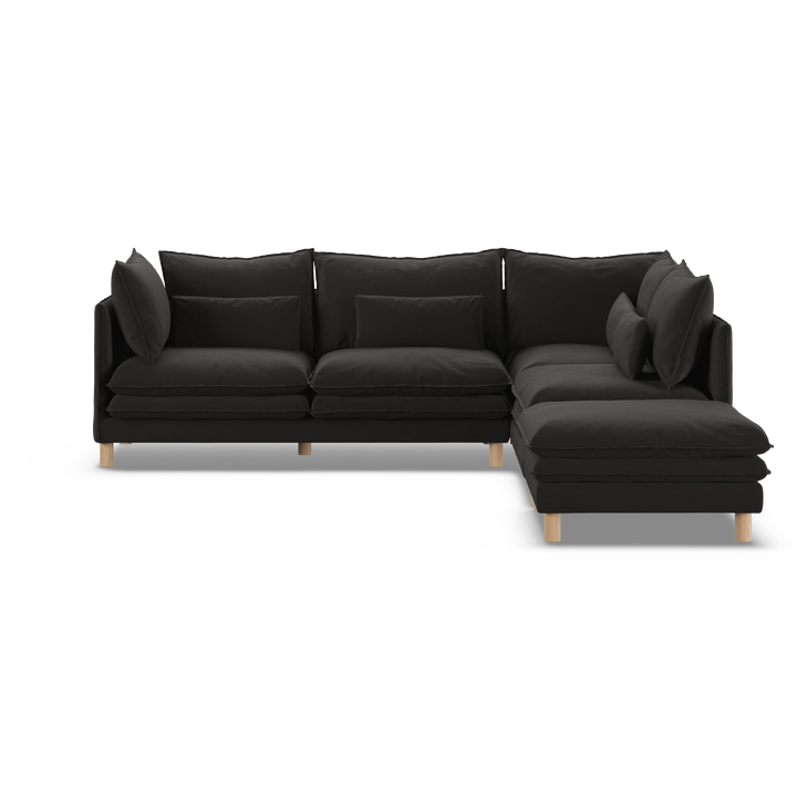 Aura 5 Seater Modular with Chaise Charcoal