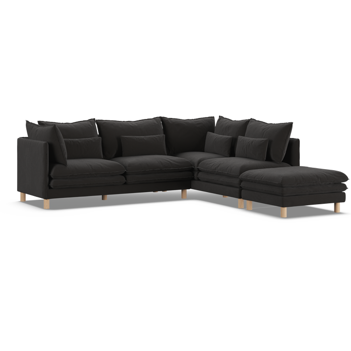 Aura 5 Seater Modular with Chaise Charcoal