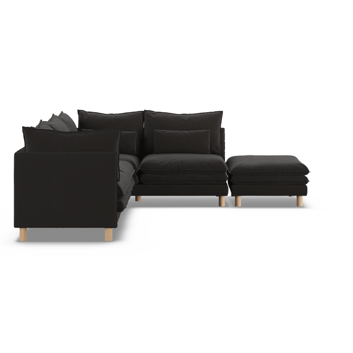 Aura 5 Seater Modular with Chaise Charcoal