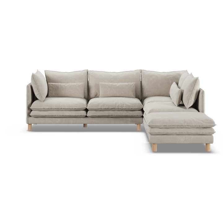 Aura 5 Seater Modular with Chaise Natural