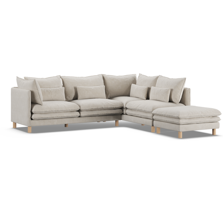 Aura 5 Seater Modular with Chaise Natural
