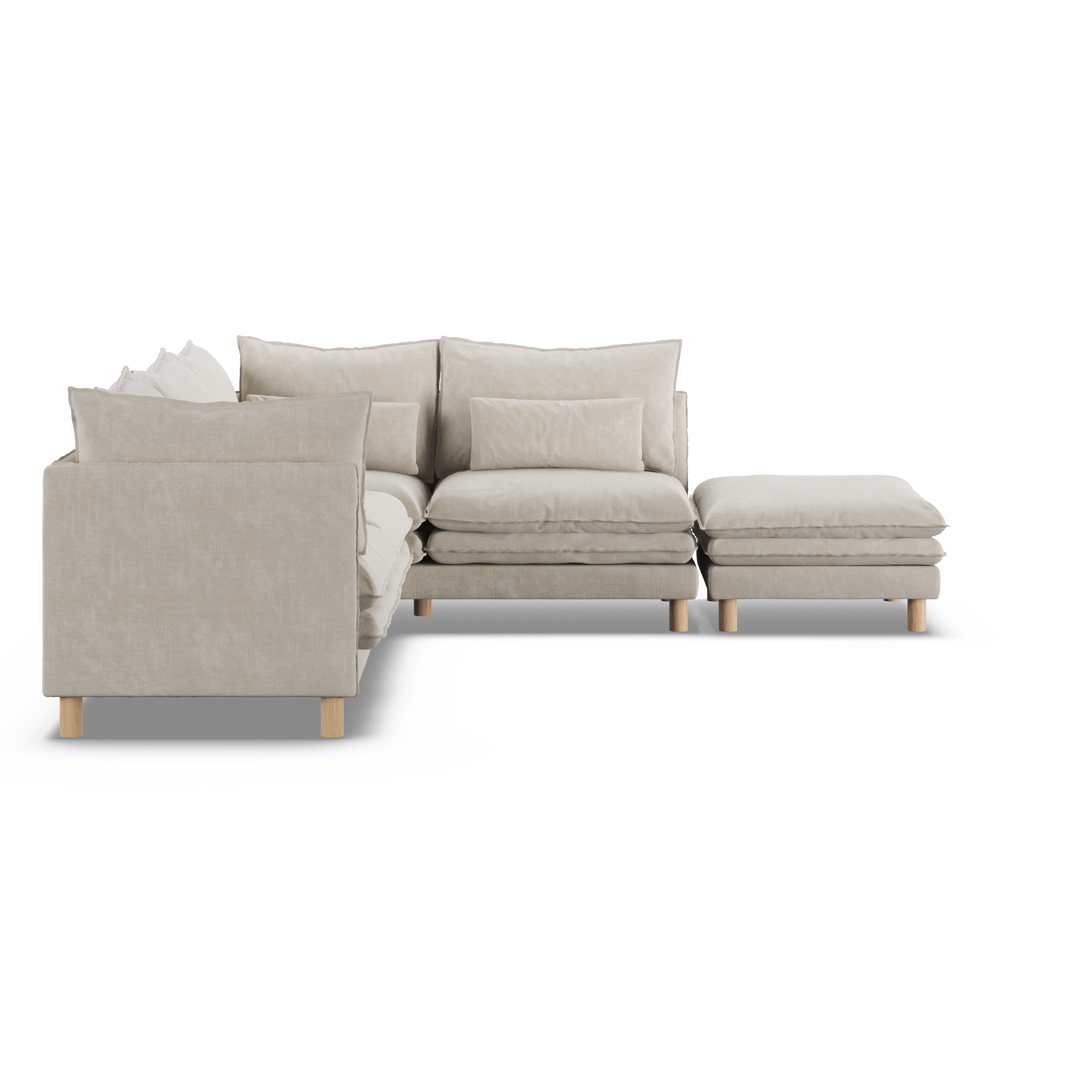 Aura 5 Seater Modular with Chaise Natural