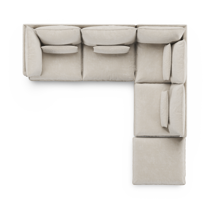 Aura 5 Seater Modular with Chaise Natural