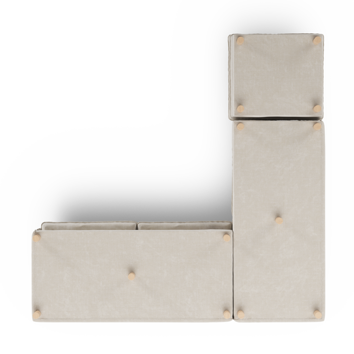 Aura 5 Seater Modular with Chaise Natural