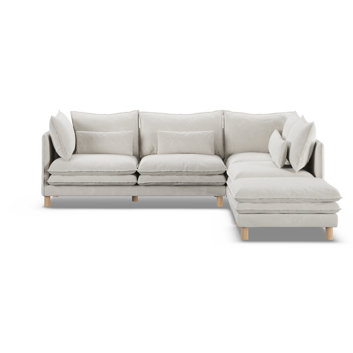 Aura 5 Seater Modular with Chaise White