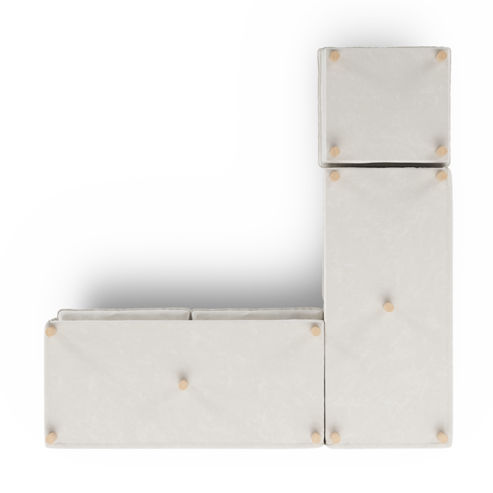 Aura 5 Seater Modular with Chaise White