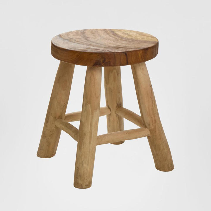 Teak Stool Lacquered
