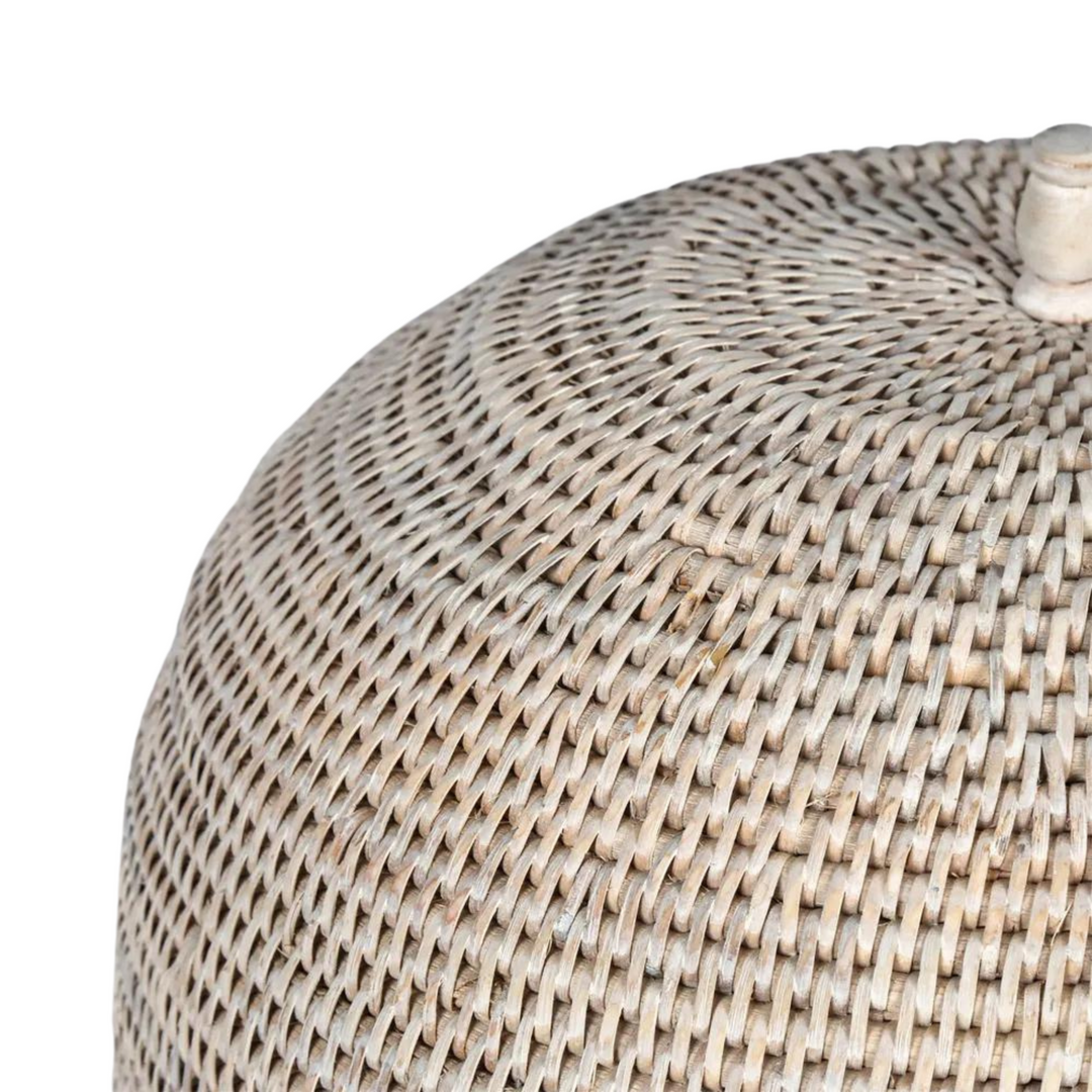 Paume Rattan Food Cover White Wash