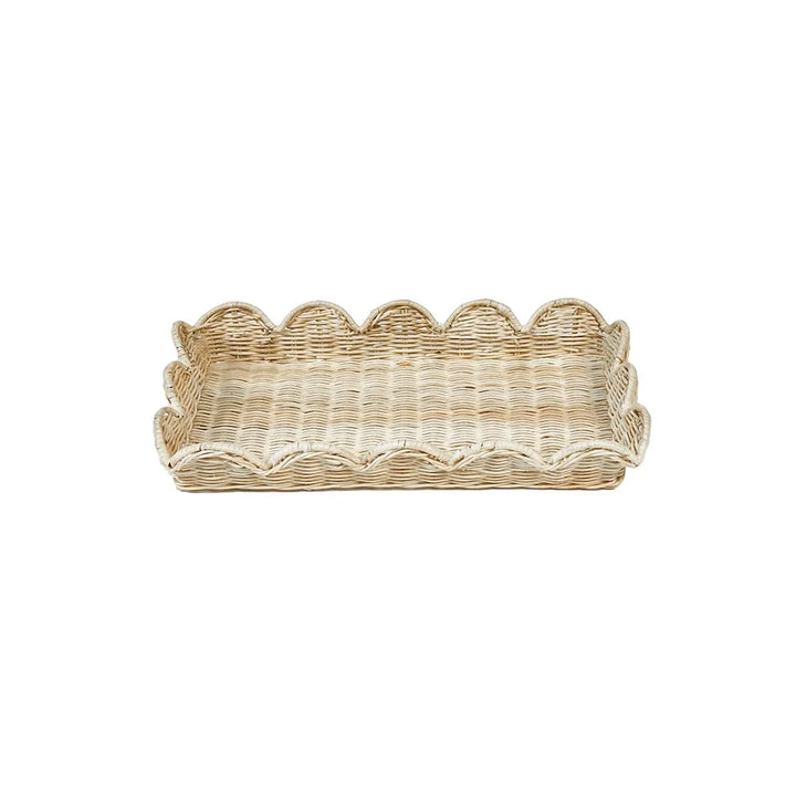 Belle Rattan Scallop Small Tray