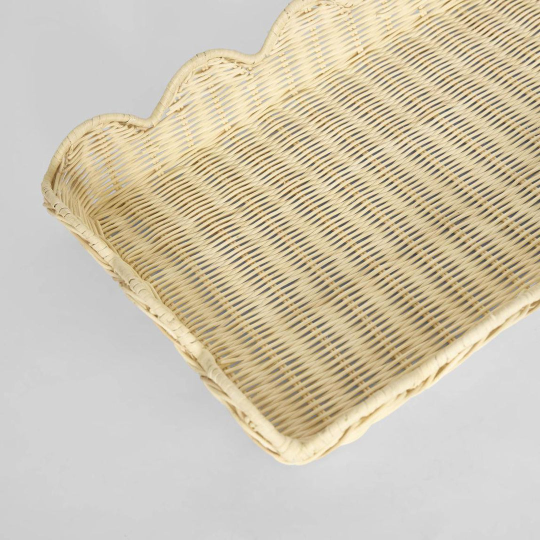 Belle Rattan Scallop Small Tray