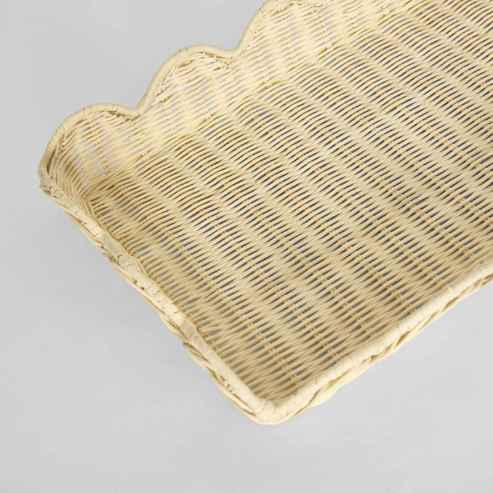 Belle Rattan Scallop Small Tray