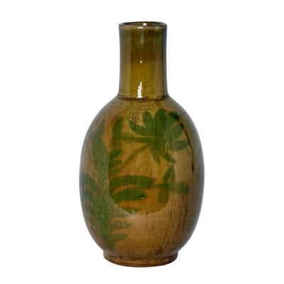 Mae Terracotta Green Tall Vase