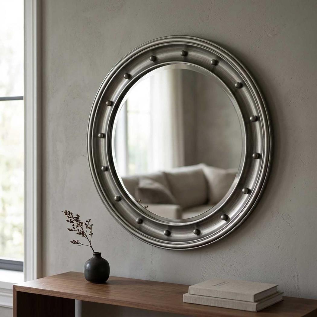 Clive Mirror Burnt Silver