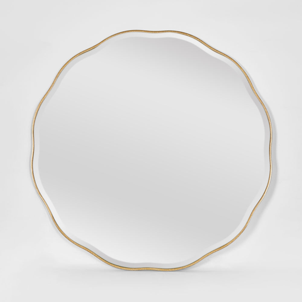 Camille Scallop Mirror Large Gold