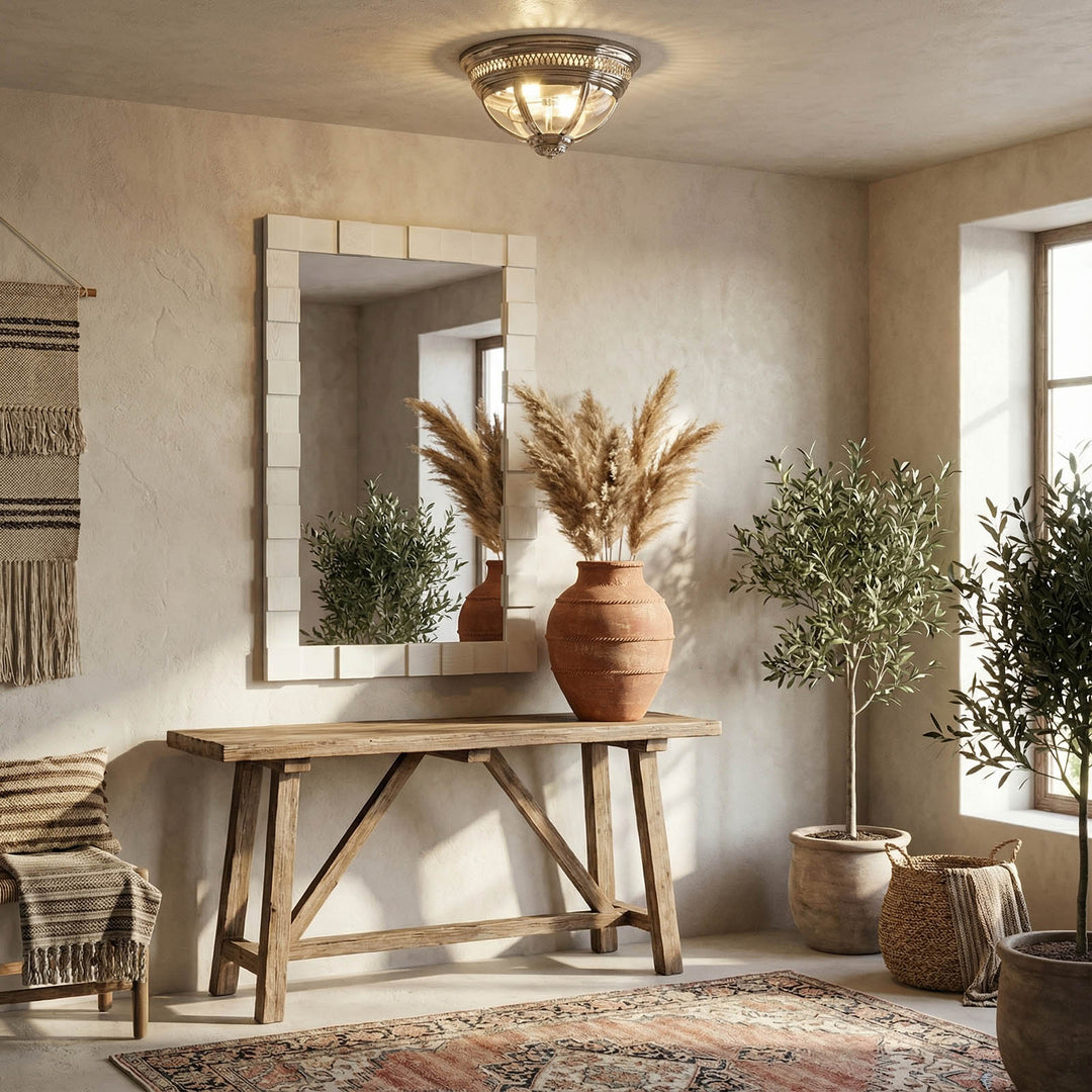 Monument Floor Mirror White