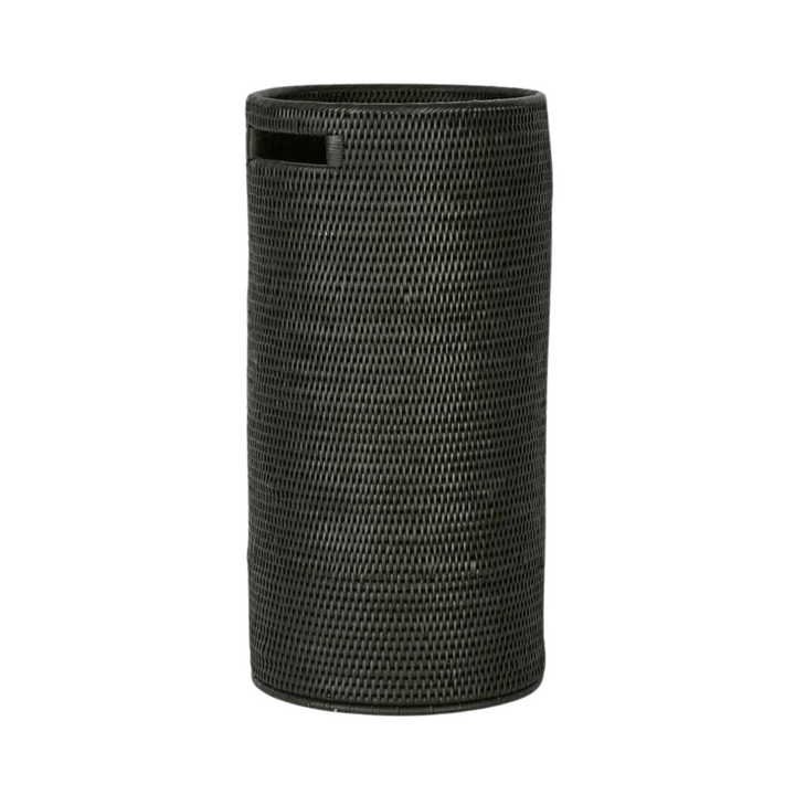 Paume Rattan Umbrella Stand Black