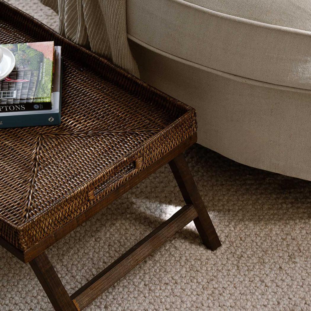 Paume Rattan Breakfast Tray Antique Brown