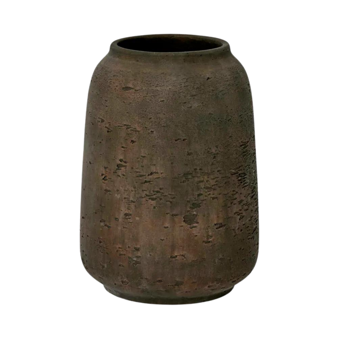 Landis Straight Vase Earth Brown