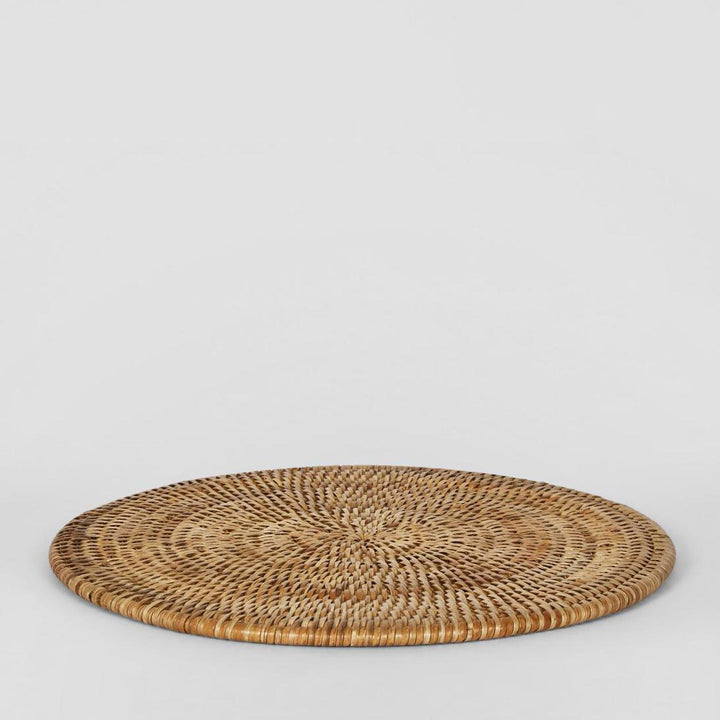 Paume Rattan Round Placemat Natural