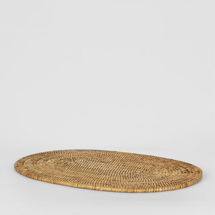 Paume Rattan Oval Placemat Natural