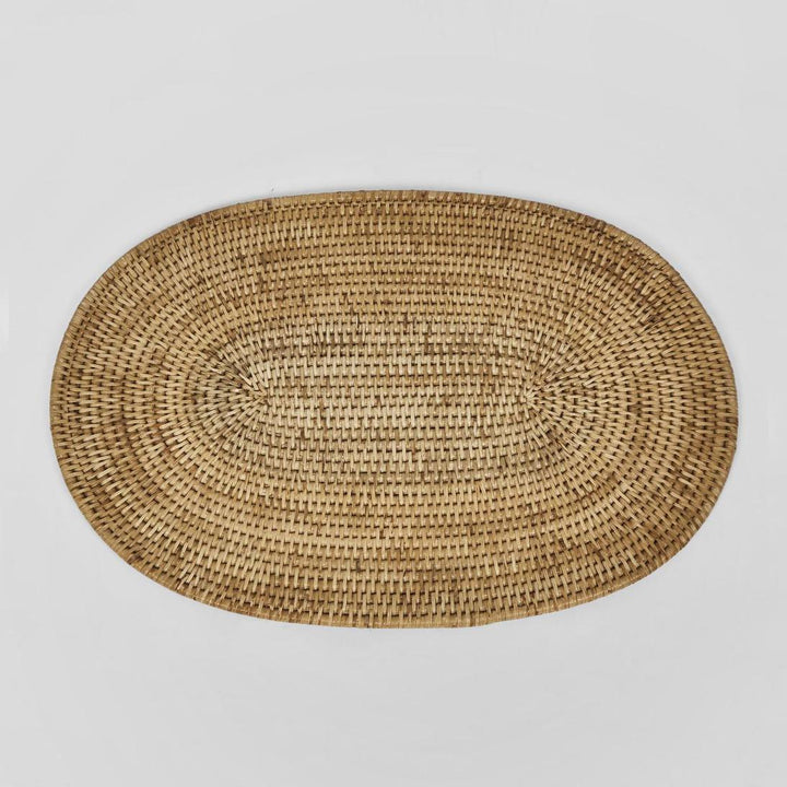 Paume Rattan Oval Placemat Natural