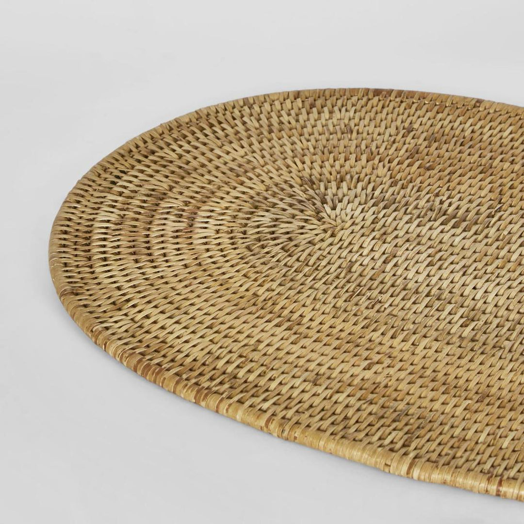 Paume Rattan Oval Tray Natural