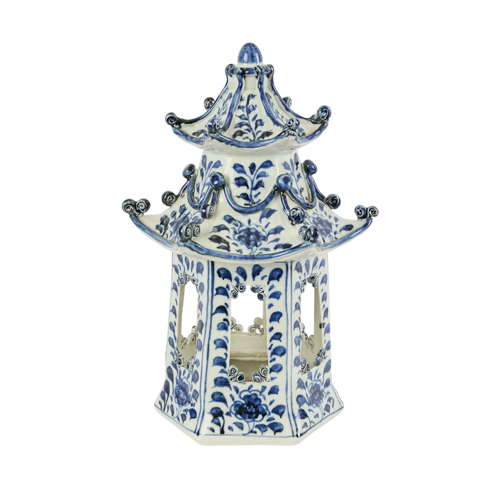 Pagoda Statue Blue and White