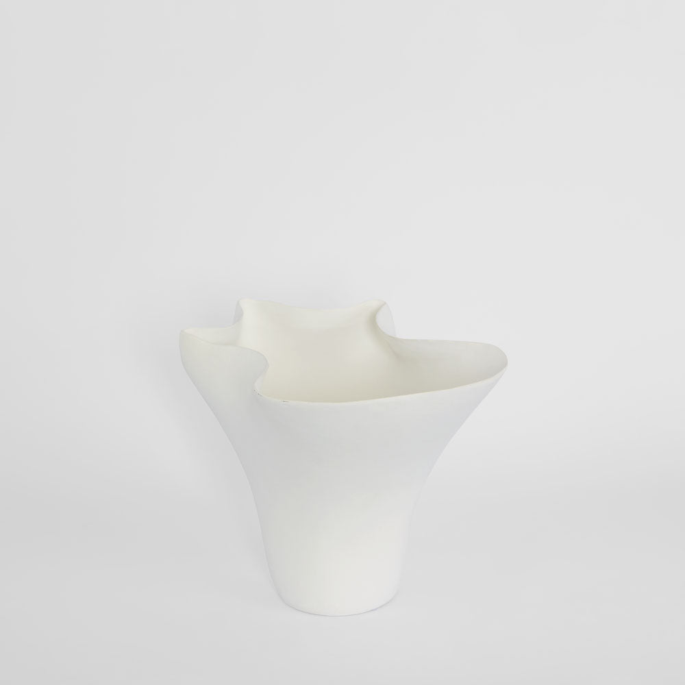 Luna Wide Vase White