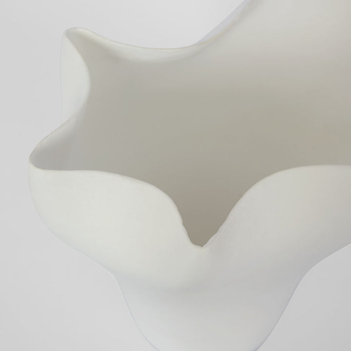 Luna Wide Vase White