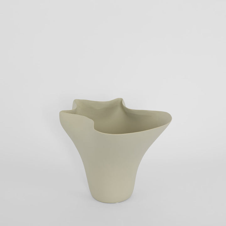 Luna Wide Vase Warm Stone