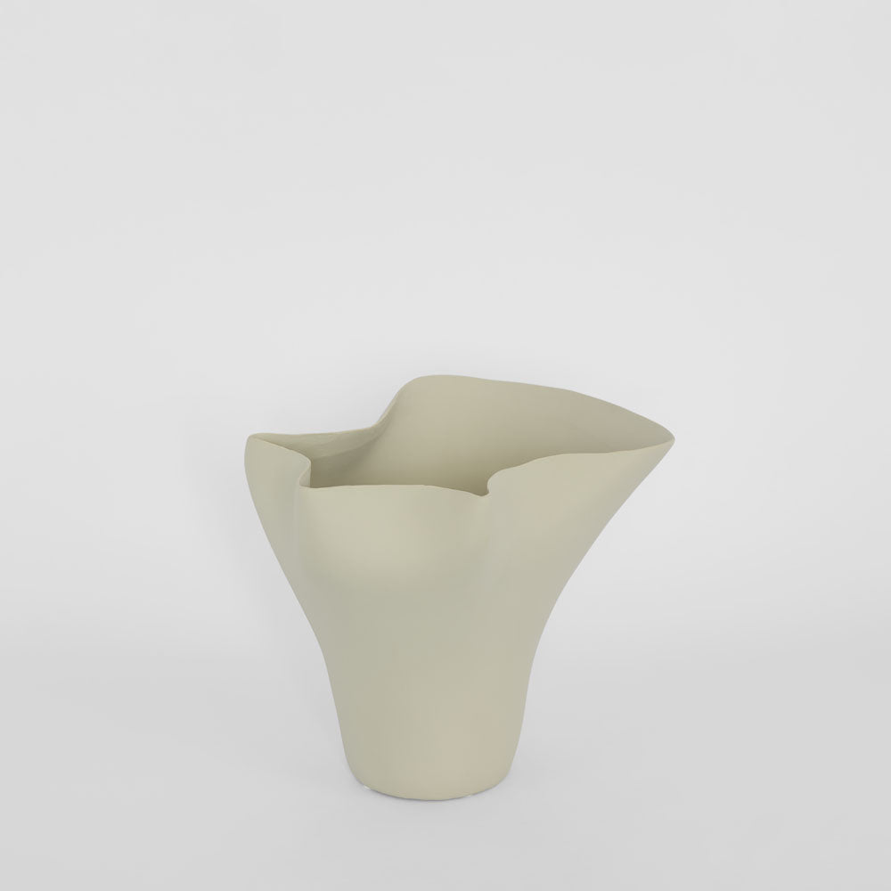 Luna Wide Vase Warm Stone