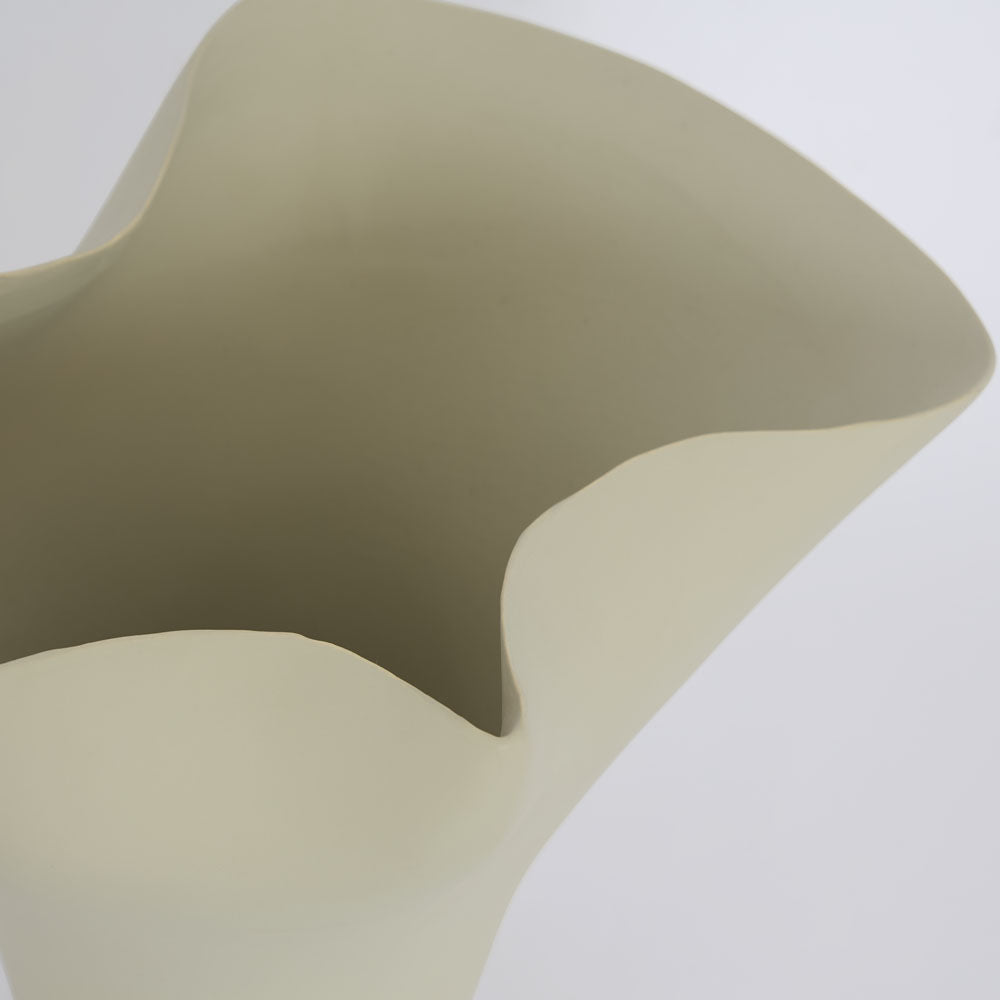 Luna Wide Vase Warm Stone