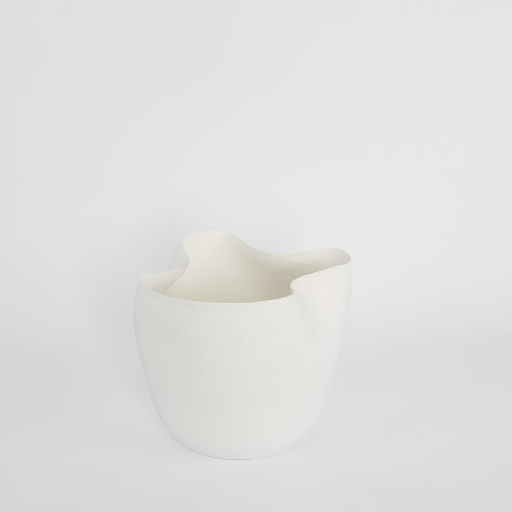 Luna Short Vase White