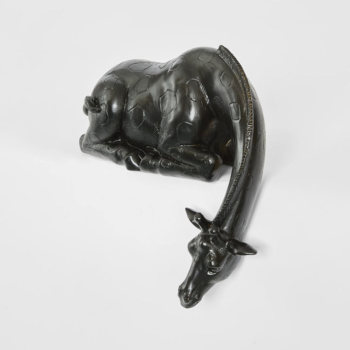 Marcel Sitting Giraffe Sculpture Black