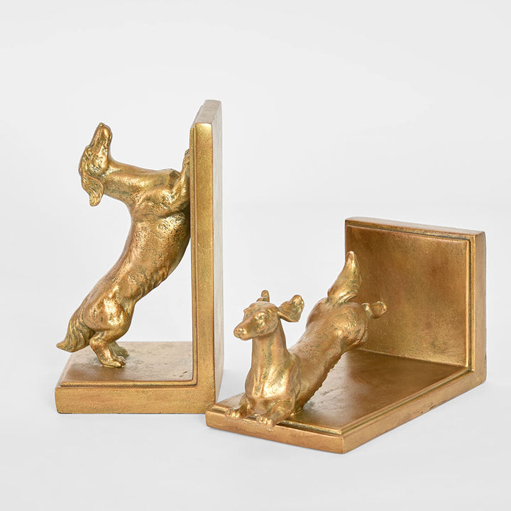 Jumping Dachshunds Bookends Antique