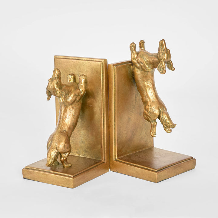 Jumping Dachshunds Bookends Antique