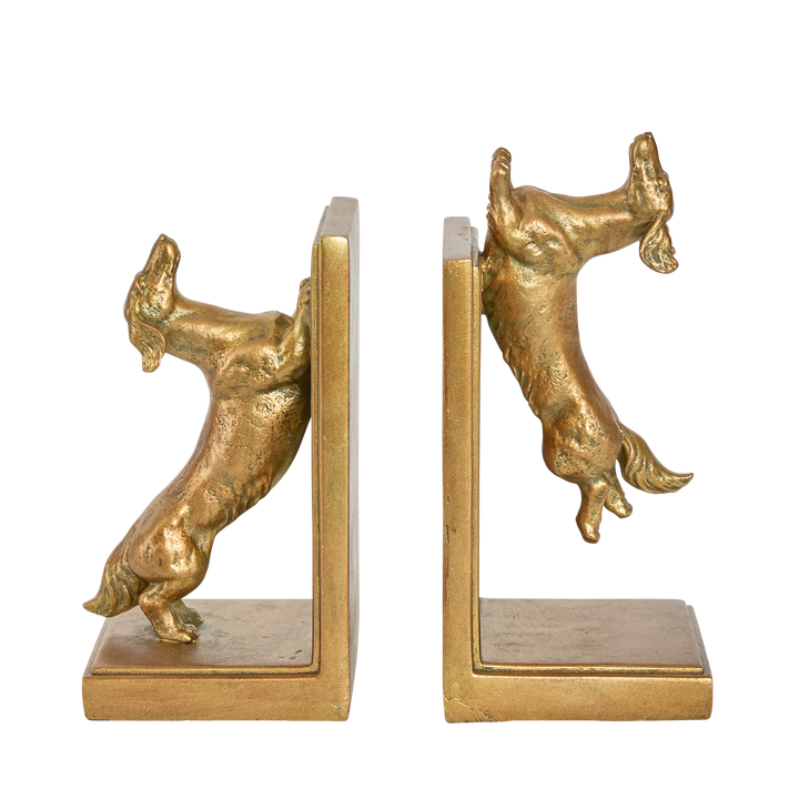 Jumping Dachshunds Bookends Antique